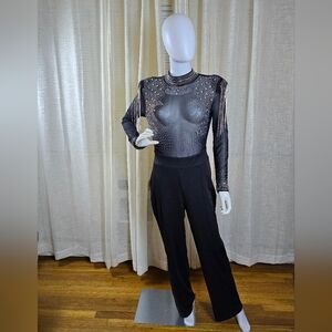 Black Sheer Embellished jumpsuit